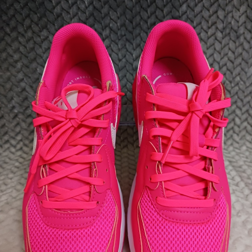 Nike Air Max Women’s Athletic Sneakers in Bright Pink with White Swoosh - Picture 7 of 15